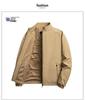Men's Plus Size Stand Collar Workwear Jacket - Casual Spring/Autumn Outdoor Top