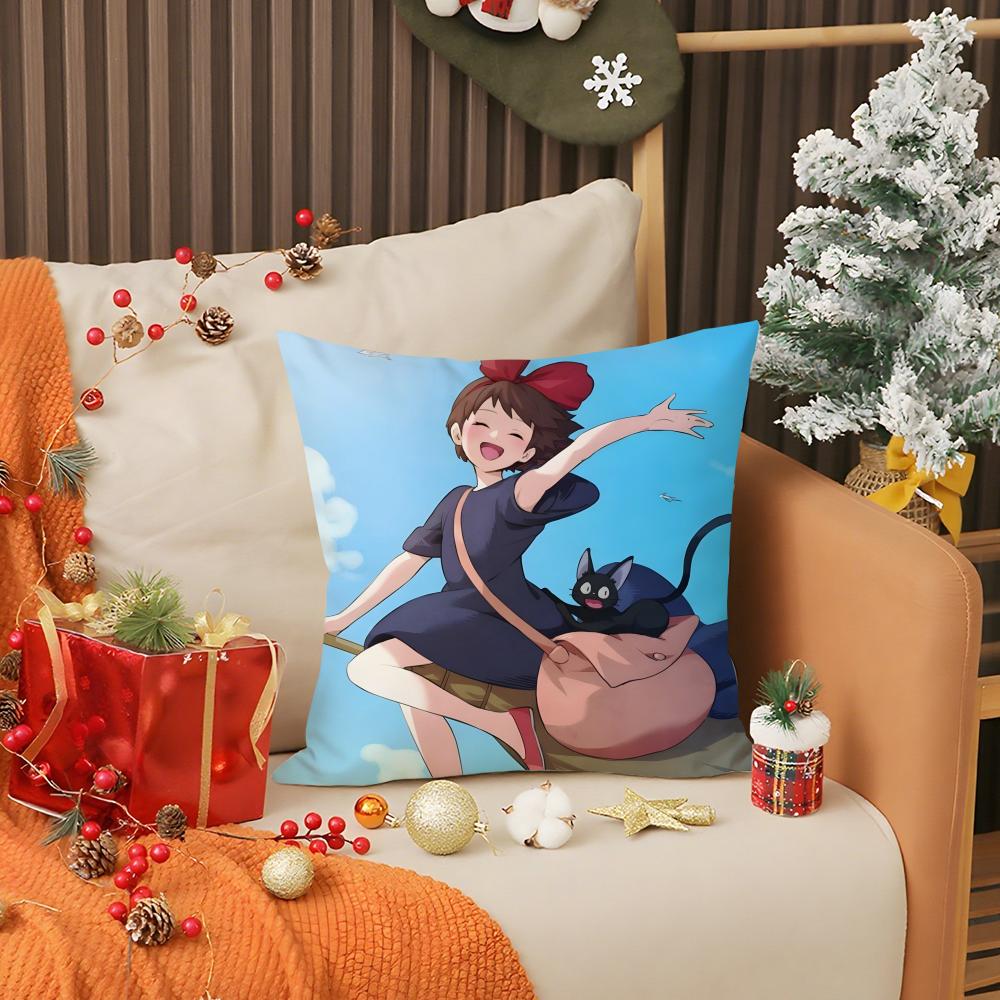 k-Kiki's Delivery Service Pillow Case Living Room Sofa Decorative Cushion Cover Simple Household Light Luxury Printed Pillow