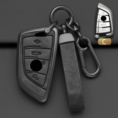Alloy Style Car Key Case Cover Shell Fob For BMW X1 X3 X5 X6 X7 1 3 5 6 Series G20 G30 G11 F15 F16 G01 G02 F48 Accessories