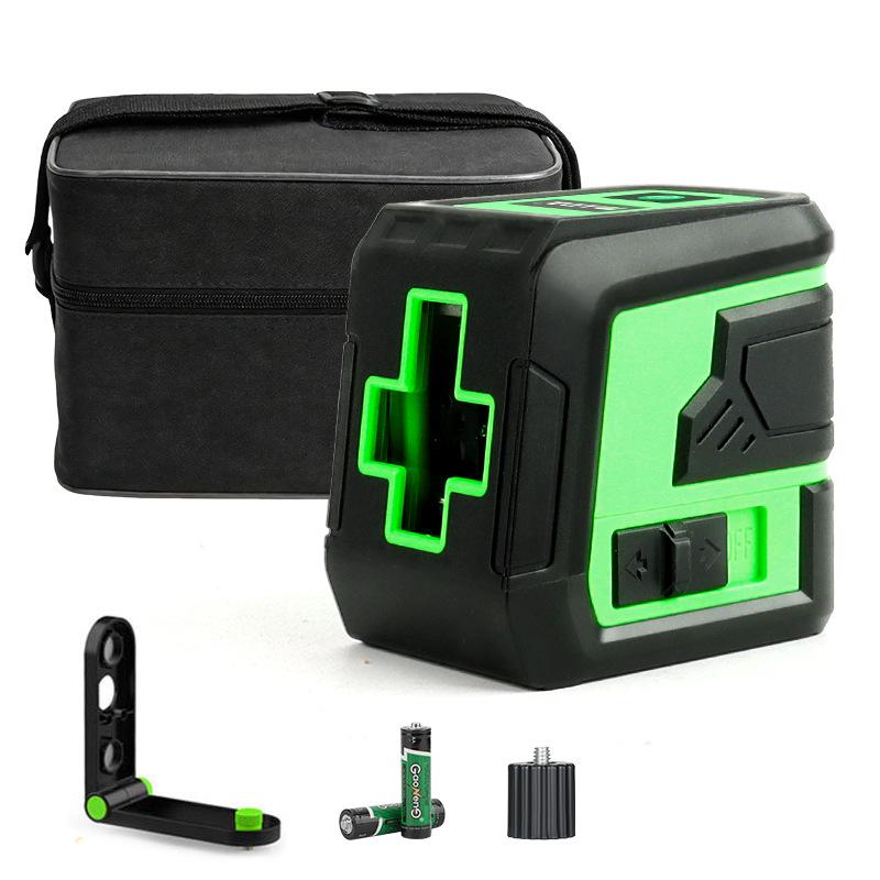 High-Precision Green Light Mini Laser Leveler with Automatic Cross 2-Line Projection