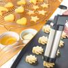 Stainless Steel Cookie Press Kit – 13 Discs & 8 Nozzles – Multi-Pattern Stamper for Baking, Biscuits & Cake Decoration