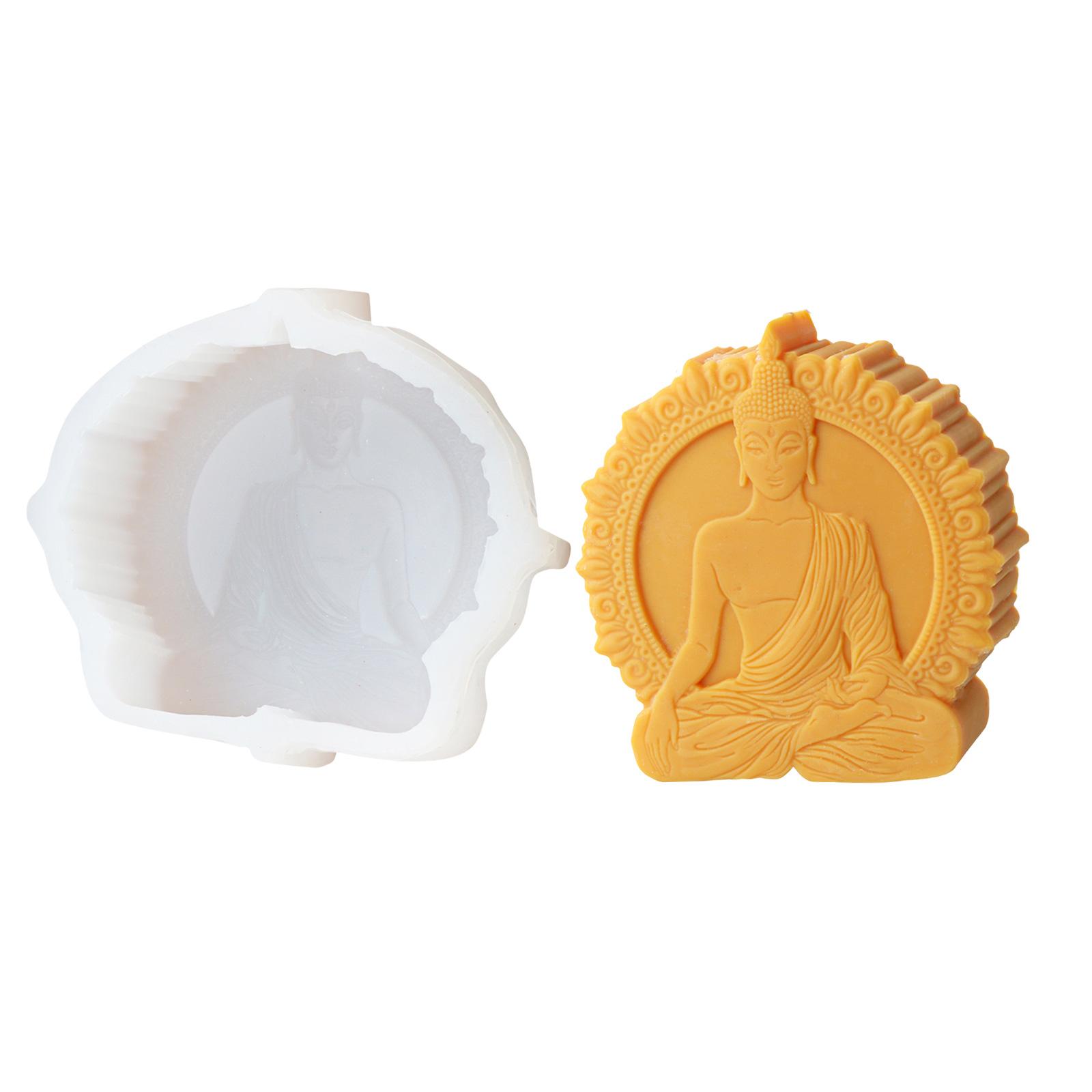 

Силиконовая форма для медитации, форма для восковой свечи в форме Будды, форма для создания ароматизированной ароматерапии, форма для украшения ручной работы