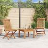 VidaXL Folding Garden Chairs 2 Pcs Solid Teak Wood