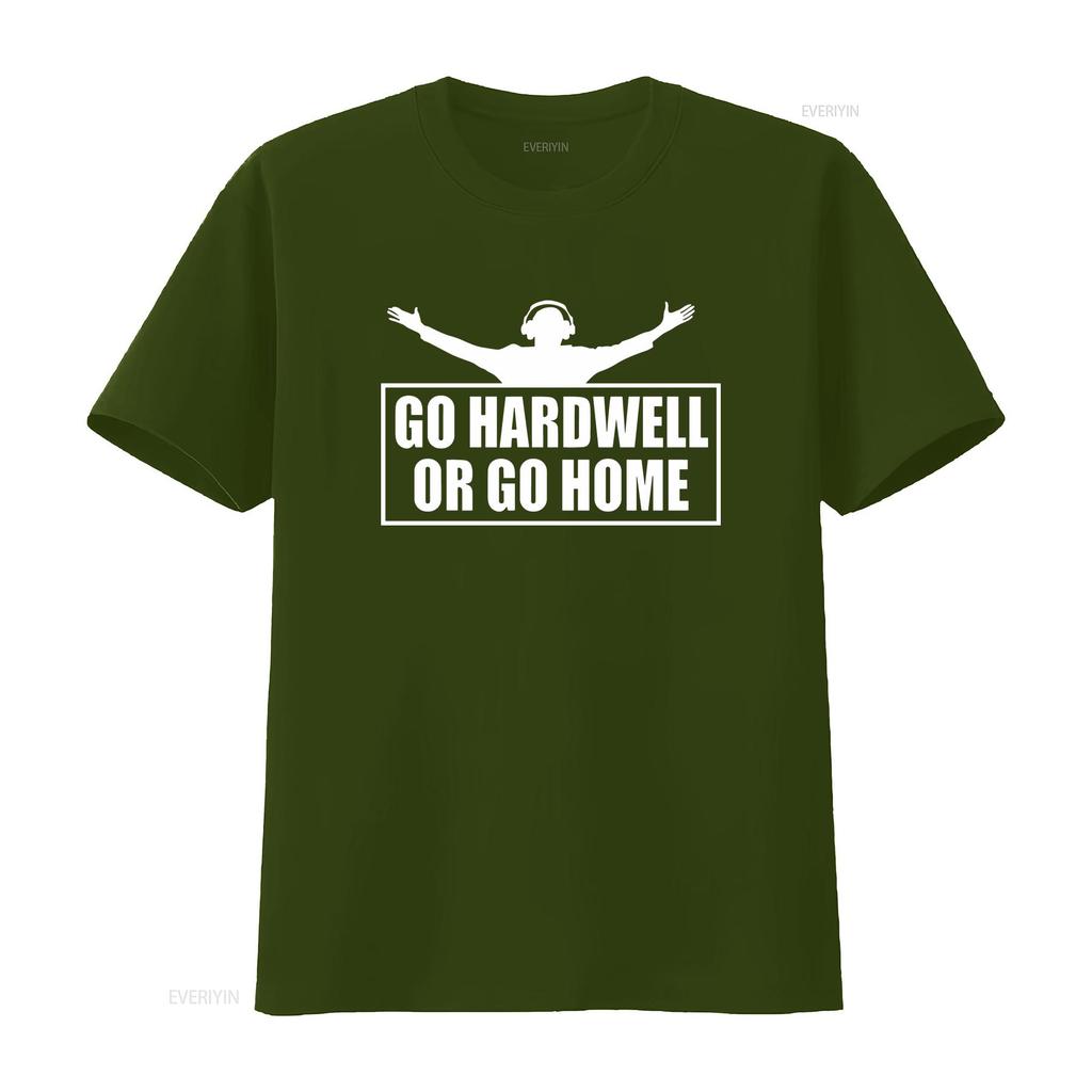 Go Hardwell Or Home T-Shirt Fleißig Unisex Motivierend Arbeit Vintage Grafik Streetwear Stilvoll Homme Unisex Leicht