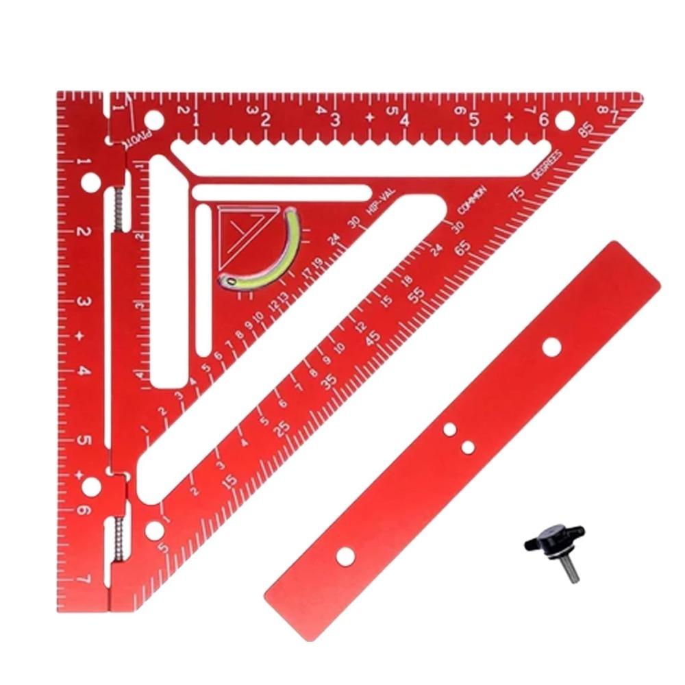 

Aluminum Alloy Carpentry Square 8.3 Inch Layout Measuring Tool Triangular Ruler Flatwork Markings