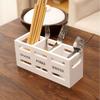 Wooden Cutlery Organizer Box Kitchen Countertop - Minimalist Solid Wood Storage Tray Spoons Forks Knives