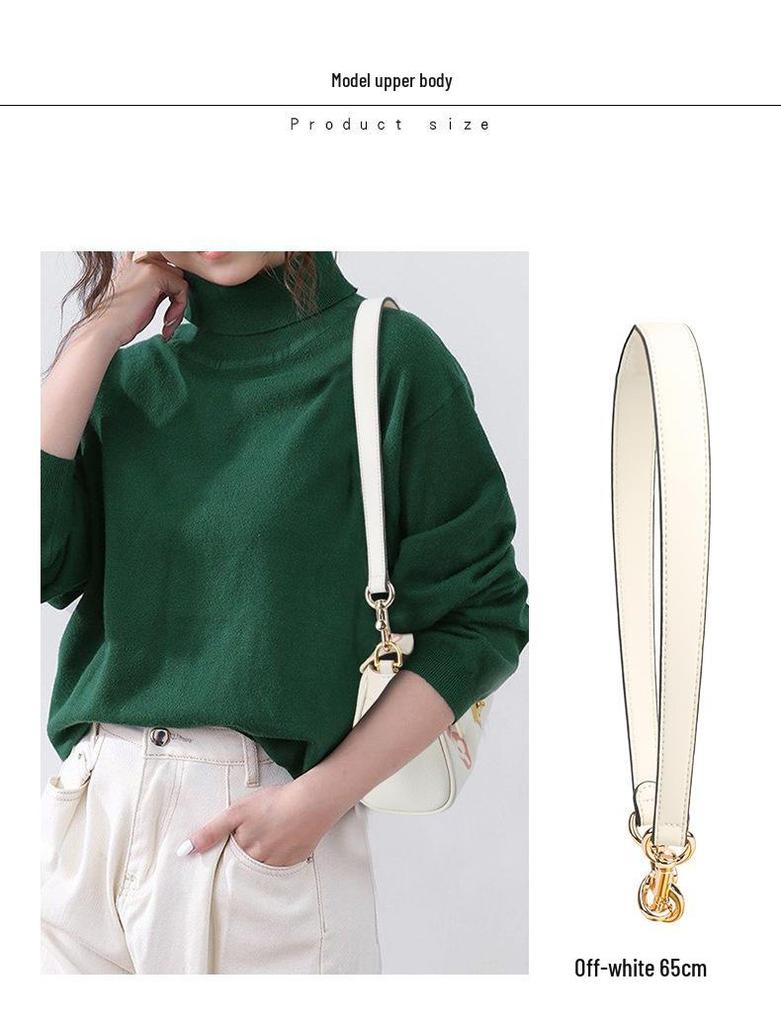 Black PU Handbag Replacement Strap: Women's Underarm Bag, Short Single Shoulder Handle, Trendy Plain Design