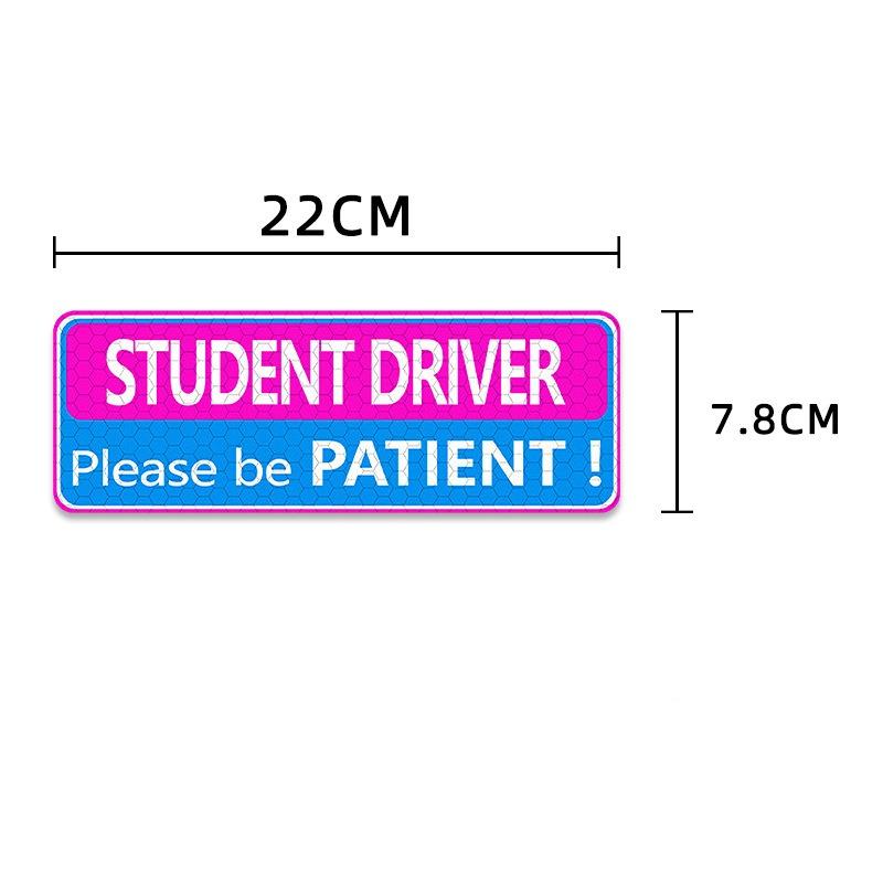 Popular Student+driver Novice Internship Driver Car Sticker+magnetic Reflective Sticker Warning Sticker