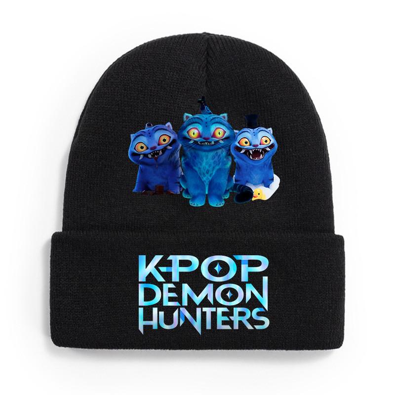 Barn Pojkar Flickor Rumi Tiger Derpy Tryckt Stickad Mössa Tråd Sammet Mössa Höst Vinter Varm Stickad Mössa