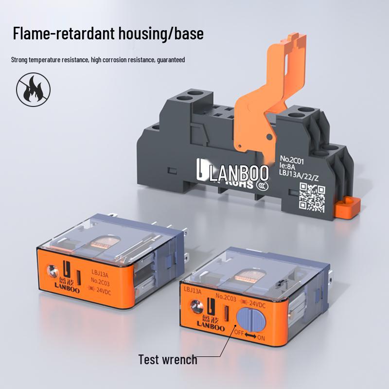 Lanbo J13A Intermediate Relay 13mm Controller, 5/8-pin, DC12V/24VAC/220V
