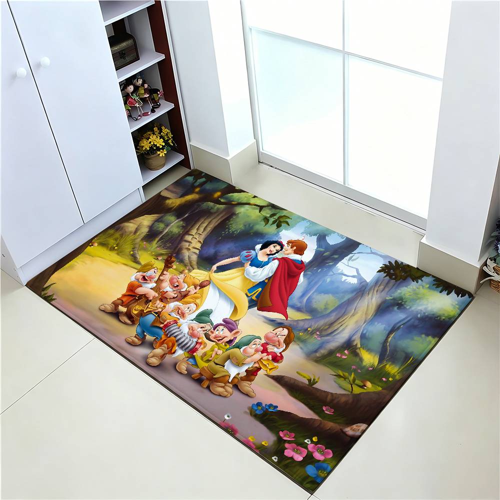 Cute S-snow W-White Carpet Bathroom Anti-slip Mat Door Mat Home Decoration Mat Entrance Door Mat Scratch-resistant Door Mat