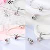 Original Silber Mutter Geschenk Charms Rosa Herz Liebe Mama Anhänger Familie Perlen Passend Armband DIY Geschenke Für Frau Schmuck