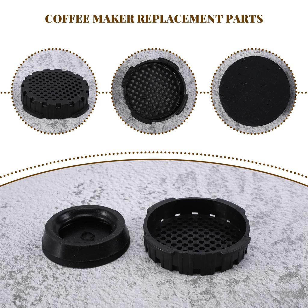 Coffee Filter Paper Cap & Plunger End Gasket Seal Replacement Parts Sets Fit for Aeropress Coffee and Espresso Maker
