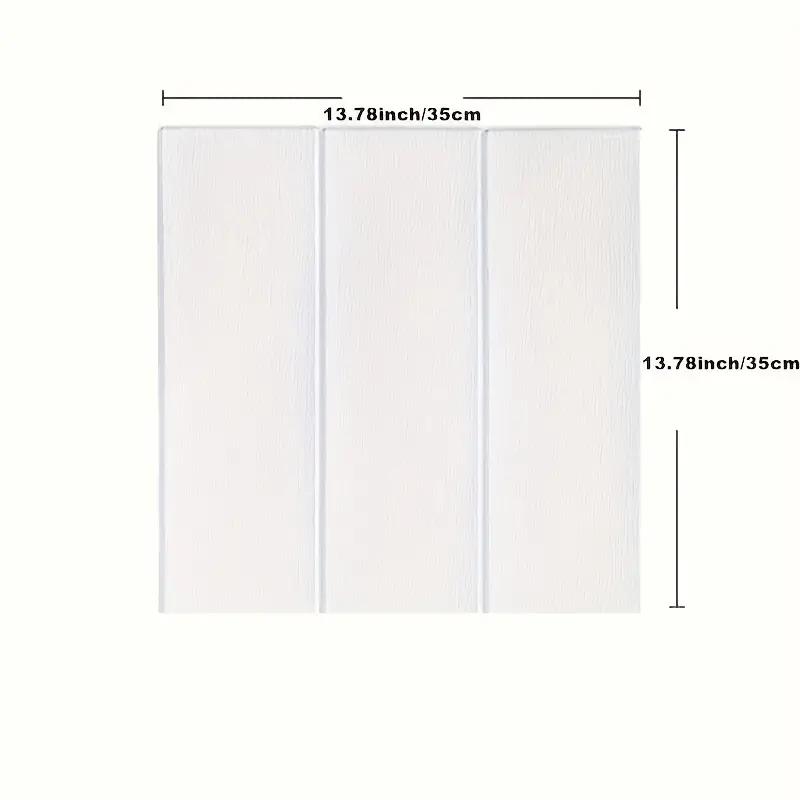 

Самоклеящаяся Декоративная Водонепроницаемая Наклейка Под Дерево Мягкая Упаковка 3D Наклейка На Стену Настенный Плинтус Защита от Загрязнений Обои 5pcs 35x35cm белый