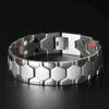 Meier Men's Detachable Magnetic Bracelet Stainless Steel Bangle Hexagonal Energy Bracelet