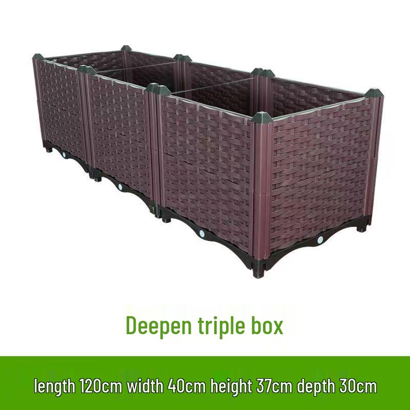 Extra Large Yellow-Edged Rooftop & Balcony Vegetable Planter Box