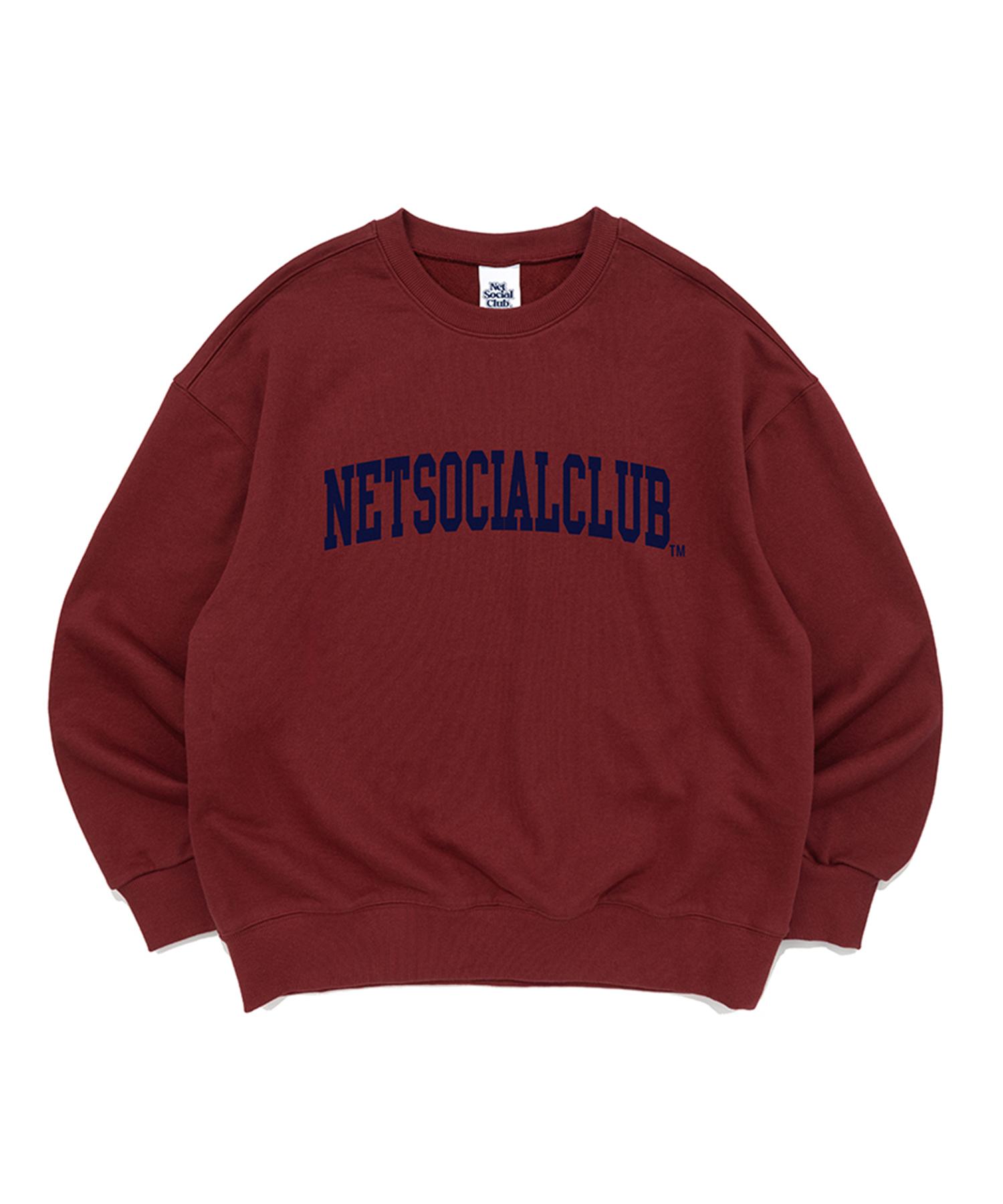 Свитшоты с логотипом-аркой Net Social Club (Бургундия) Burgundy/S
