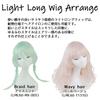 Wig Cosplay Full Wig Long Wig Straight Blonde Natural Smooth Heat Resistant Wig with Net [Fujitatsu] Semi-Long LML60-T0809