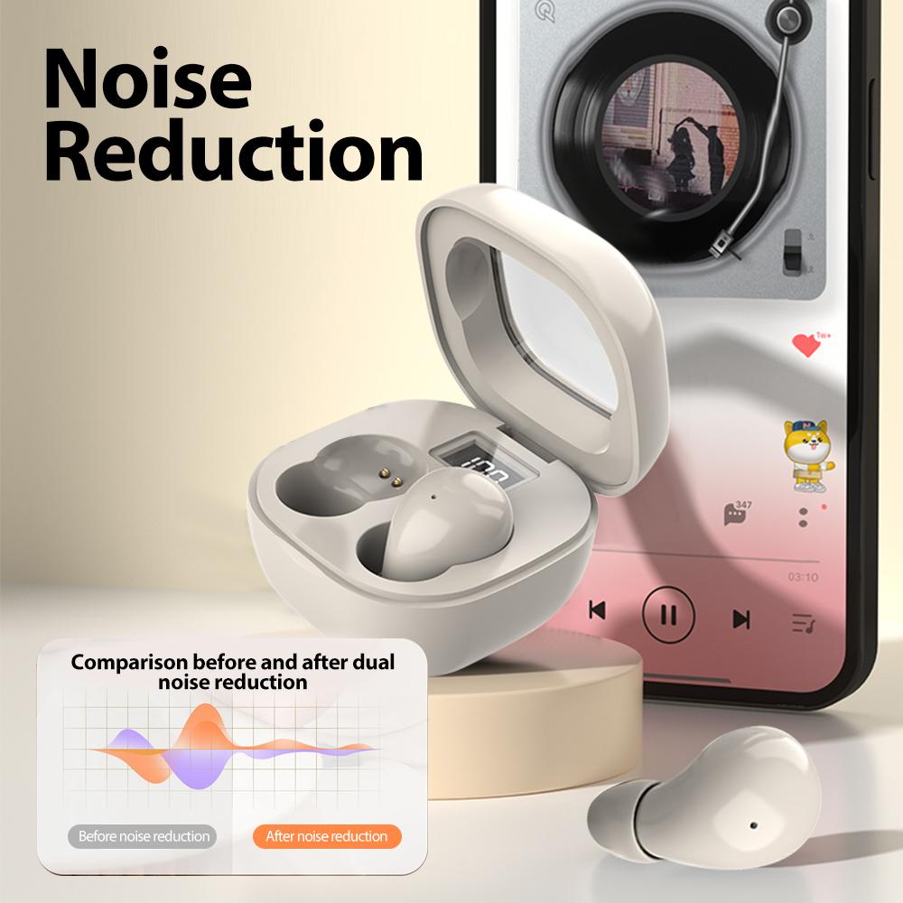 Mini Cuffie Invisibili TWS Bluetooth 5.3 Auricolari Wireless Auricolari HIFI Stereo Cancellazione del Rumore Per iphone Xiaomi