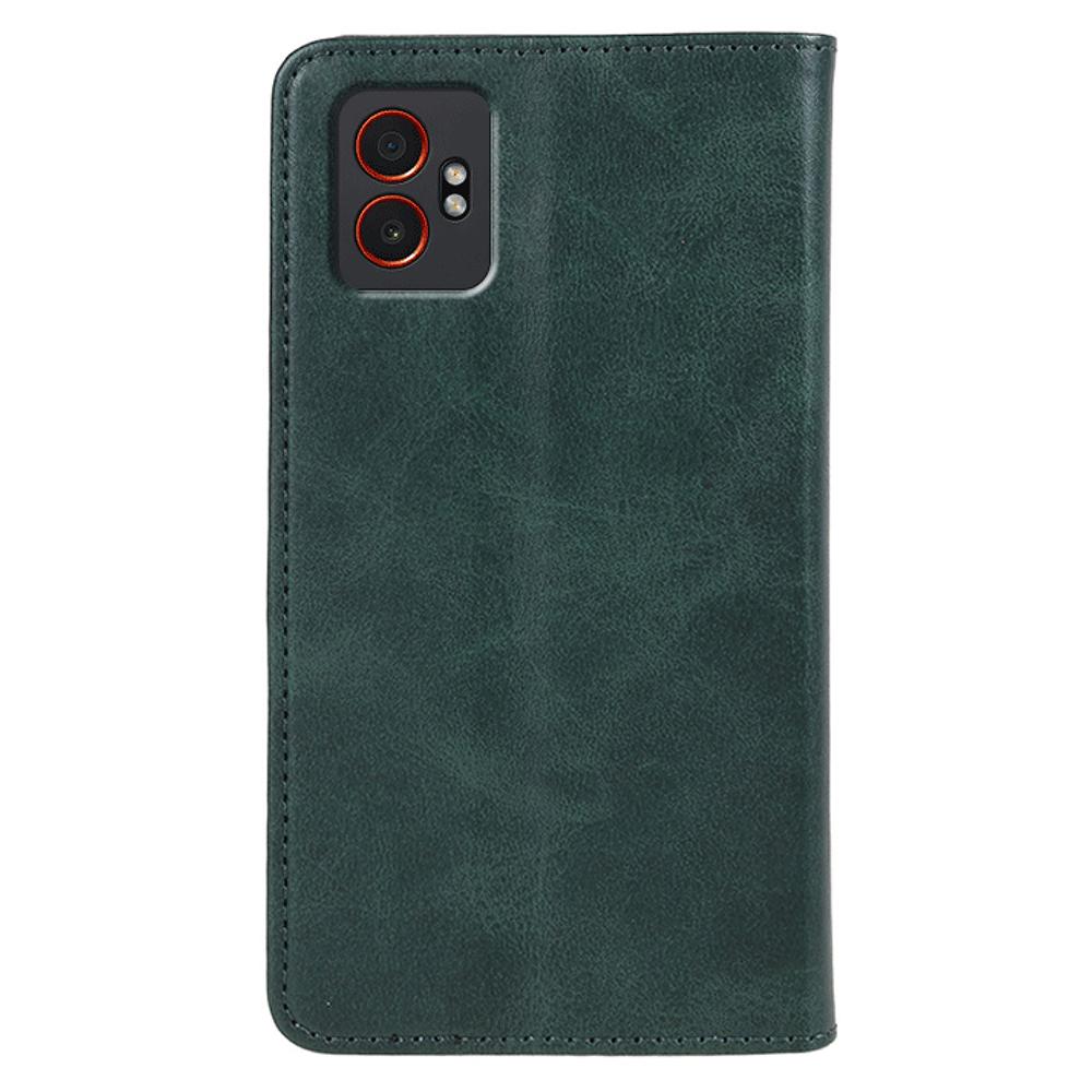 For Samsung Galaxy XCover7 Pro Case Strong Magnetic PU Leather Phone Cover Calf Texture