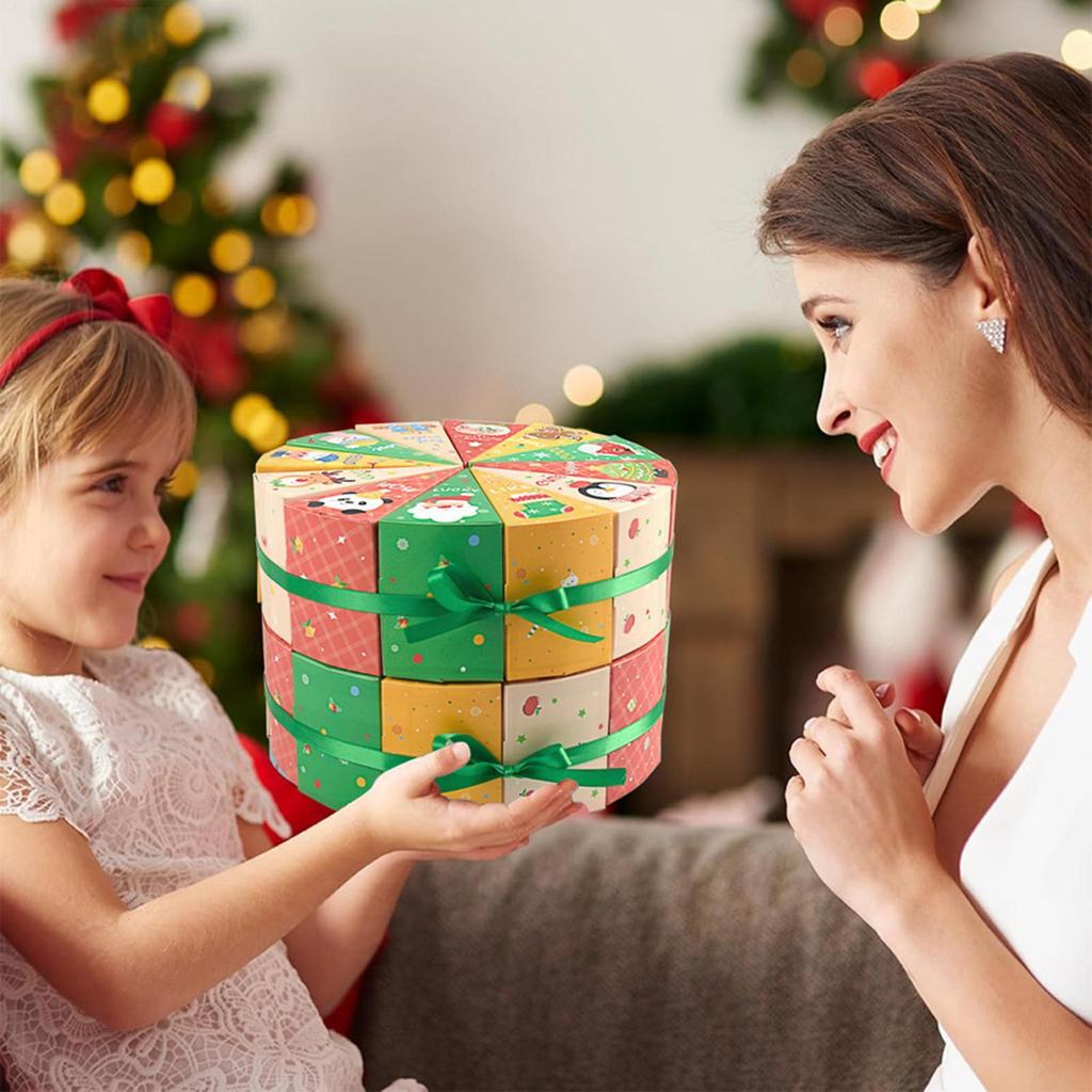 Calendar Advent Boxes 12 Piece Christmas Countdown Christmas Goody Treat Boxes for Kids Jewelry Toys Wedding Holiday Chocolate