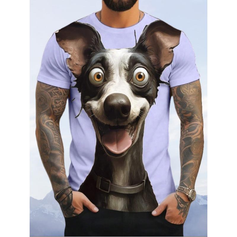 Men's Clothing New T-Shirt Humor Dog 3D Printed Short Sleeve