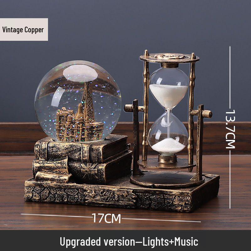 

Песочные часы с хрустальным шаром - Креативное стеклянное украшение для гостиной или винного шкафа