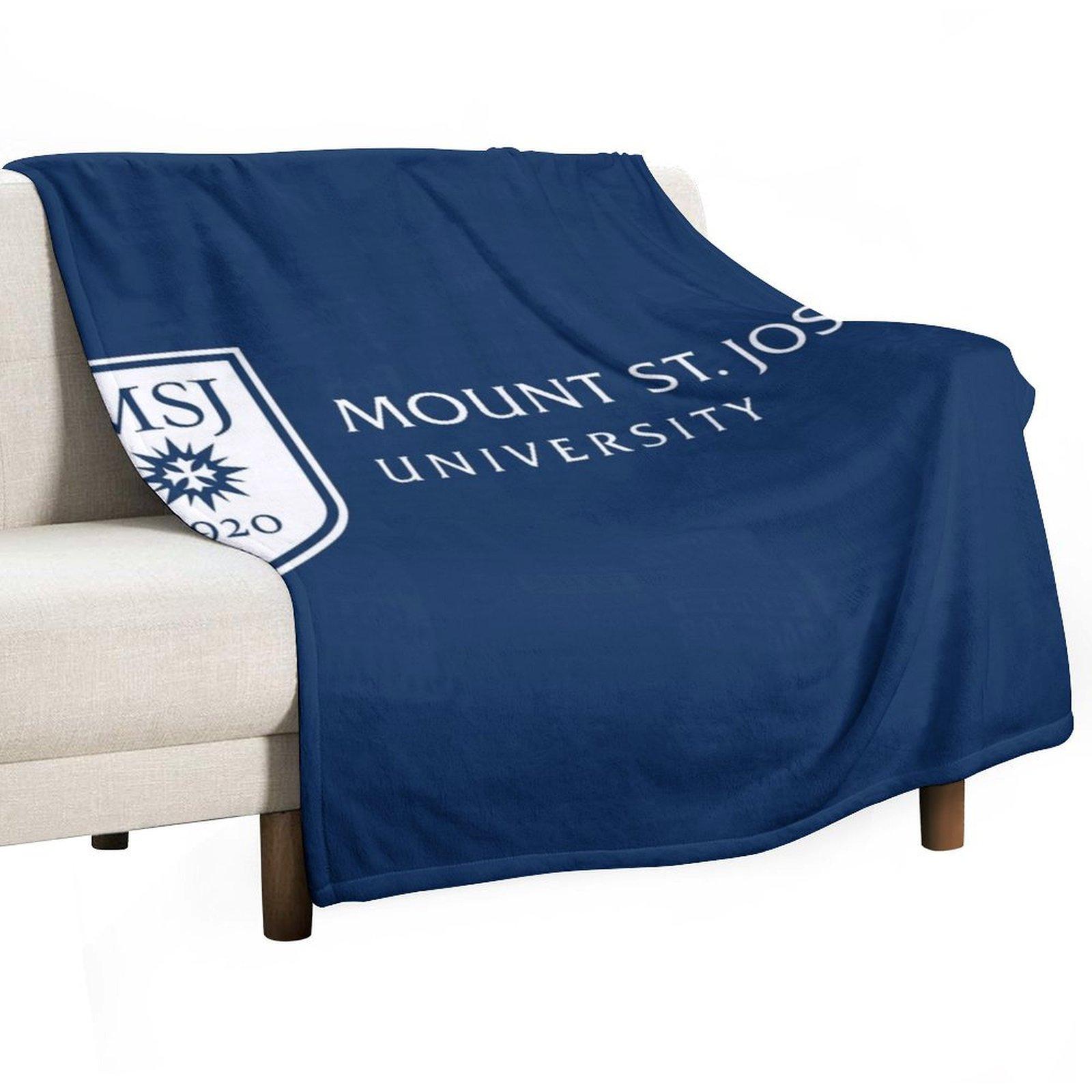 The Mount St. Joseph University Throw Blanket Plaid Sofa Kid S heavy to sleep Blankets 30x40in