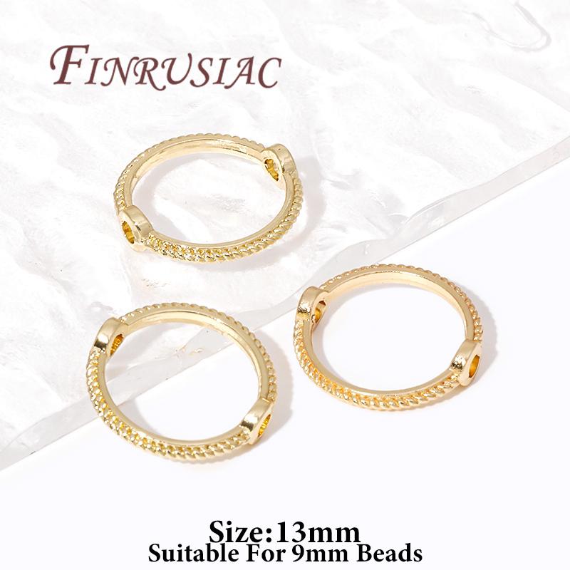 Silver Plated Beads Circle Frame 8mm 10mm 12mm 14K Gold Plated Brass Connect Beads Frame Ring,DIY Bracelet Making Supplies