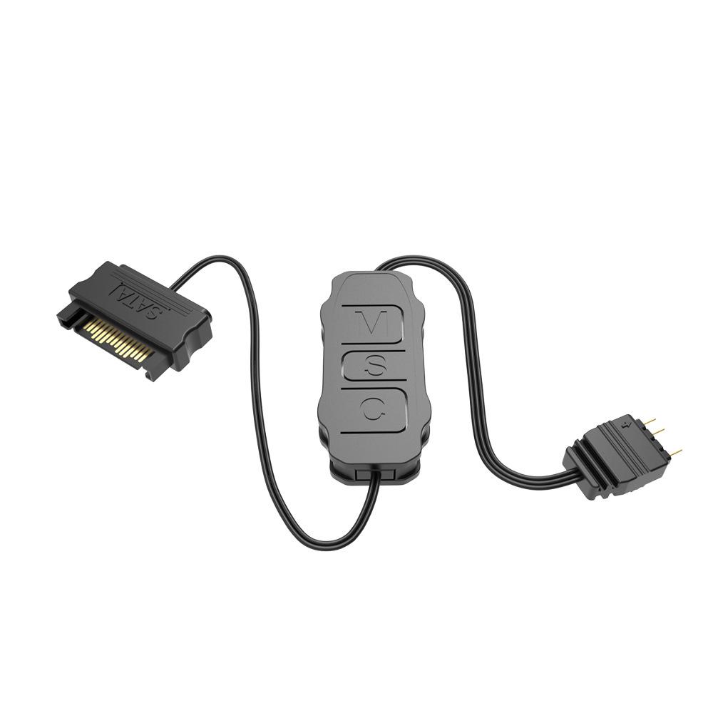Second Gen ARGB Case Fan Controller with SATA and Extended Cables