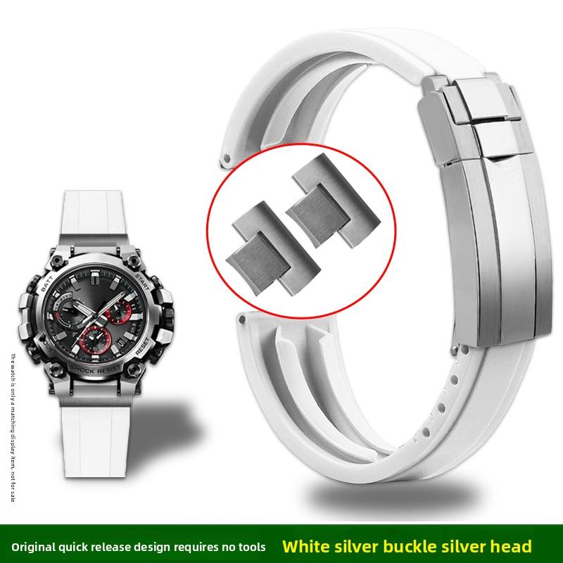 רצועת גומי MTG-B3000 עבור Casio G-SHOCK 5762 MTG-B3000B שחרור מהיר מותאם אישית קצה רצועת שעון סיליקון עמידה במים צמיד לגברים