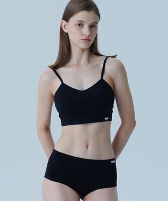 Hwillaeondeoweeo Seamless Cozy Camisole Bra (Fi4Itg1101Fblk)