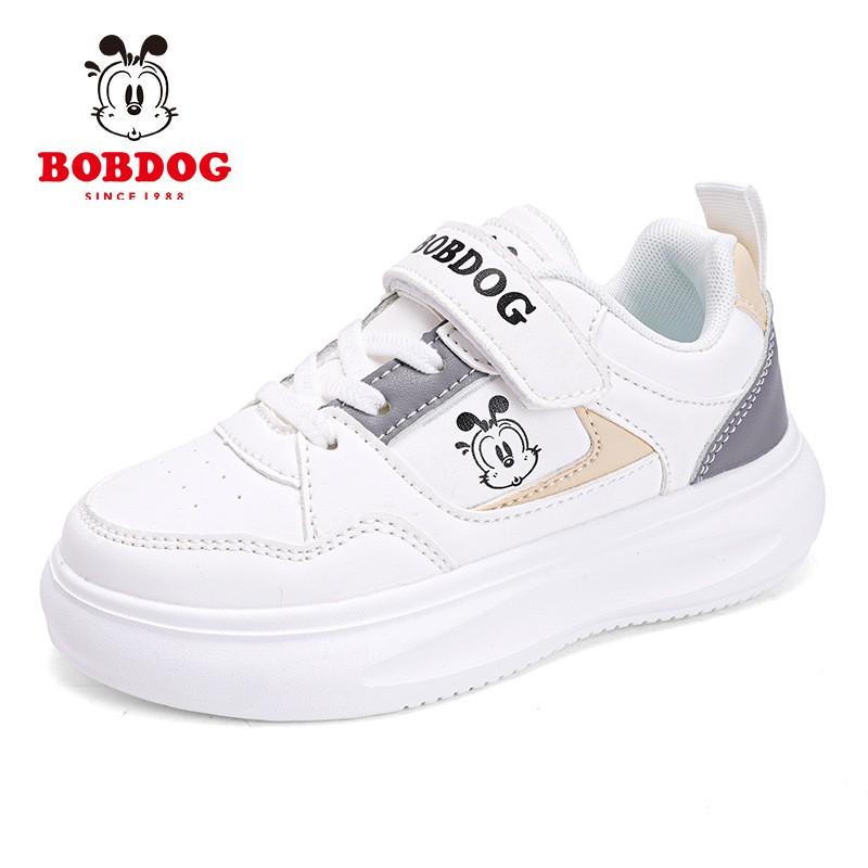 Kids White Sneakers Boys Girls Lightweight Breathable Walking Running Shoes With Hook Loop Closure