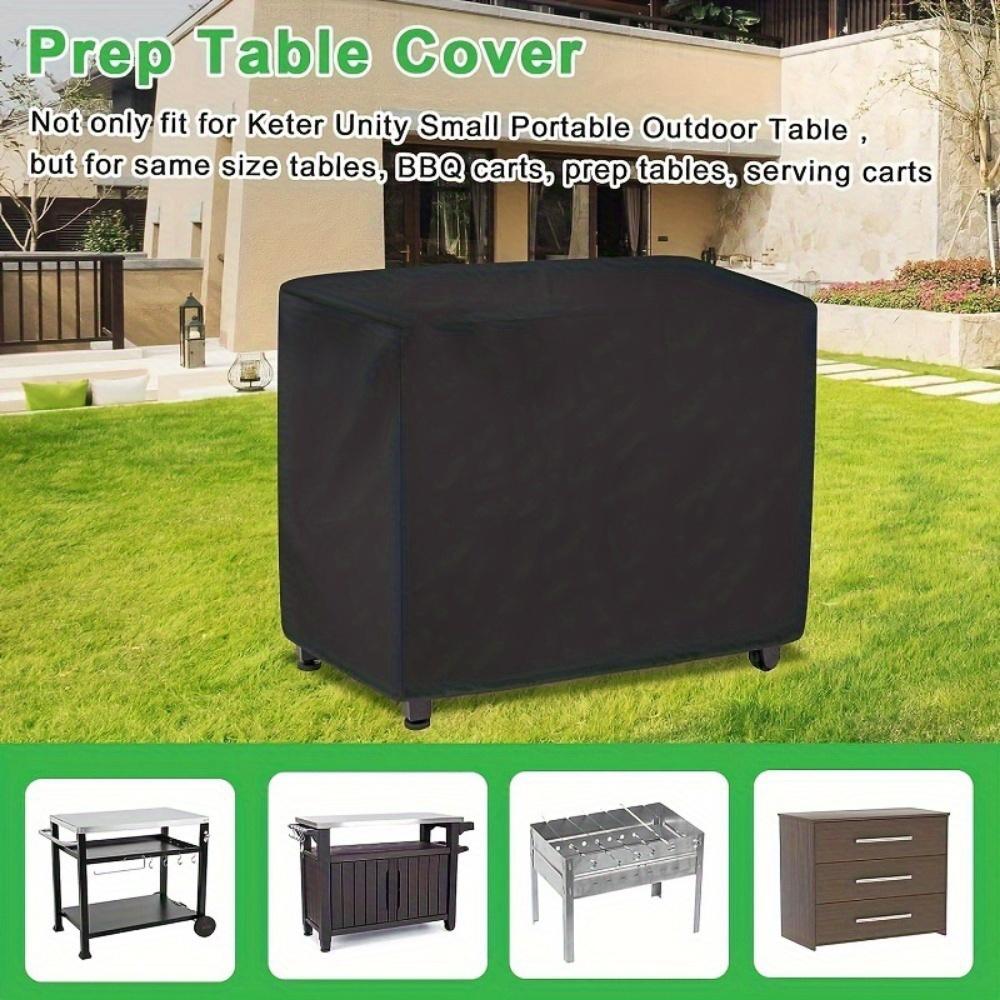 Multi-Size Optional Black Silver Outdoor Patio Dustproof Sun Protection Durable Black Fabric Keyboard Outdoor Cart Dustproof Table Cover