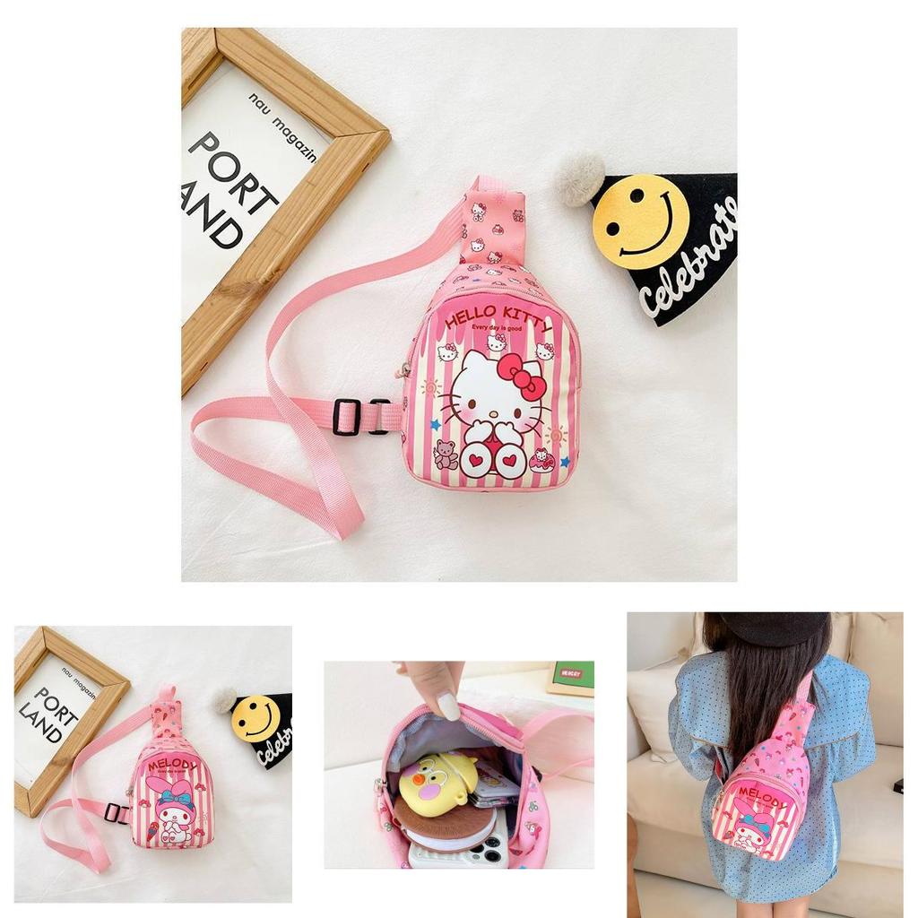 Stylish Cartoon Printed Children's Chest Bag For Casual Outings