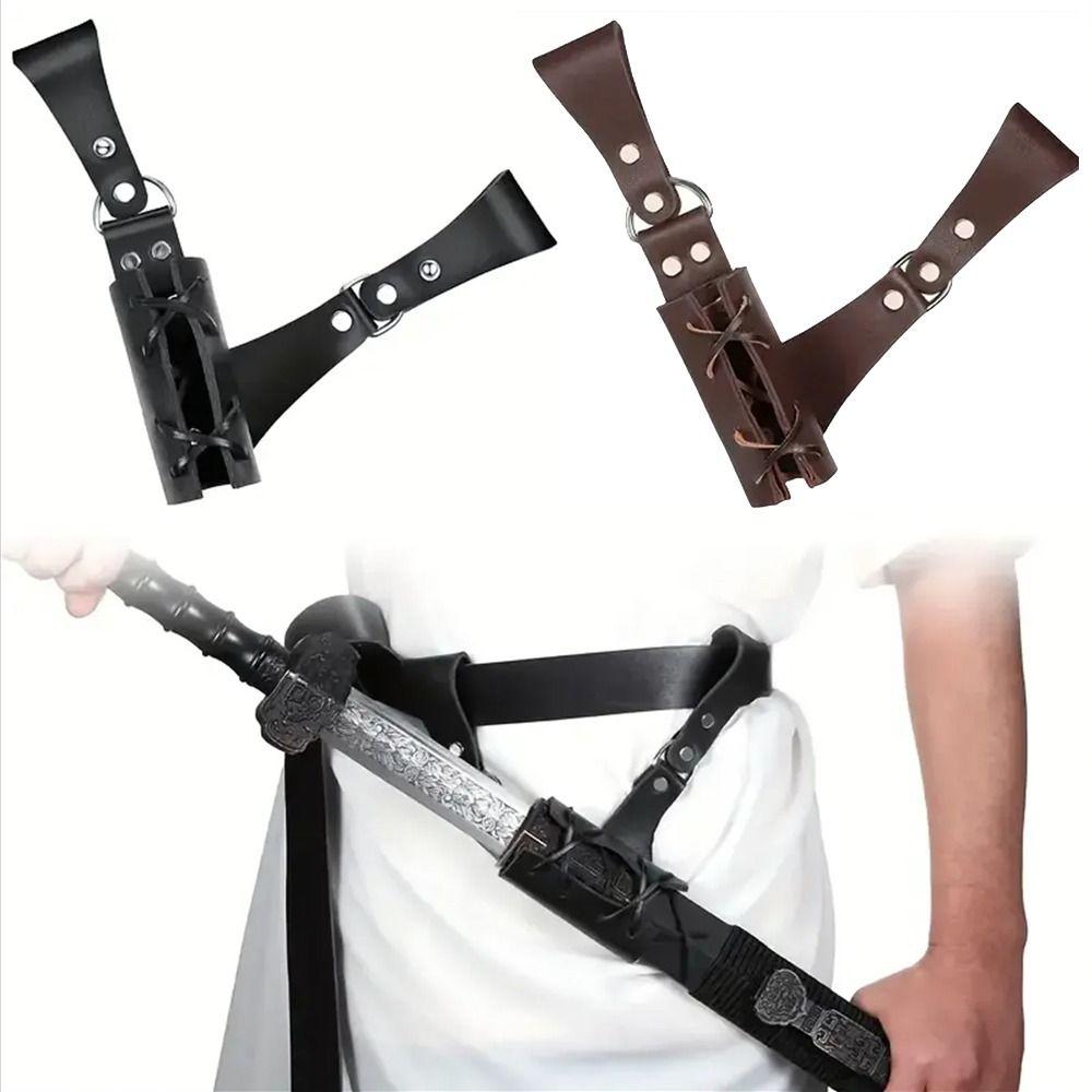 PU Leather Medieval Sword Holder Cosplay Sword Strap Durable Sword Holder Belts