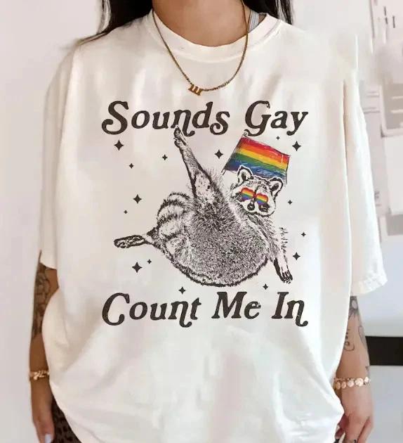 Klingt schwul Waschbär Shirt Lustiges LGBTQ Pride T-Shirt