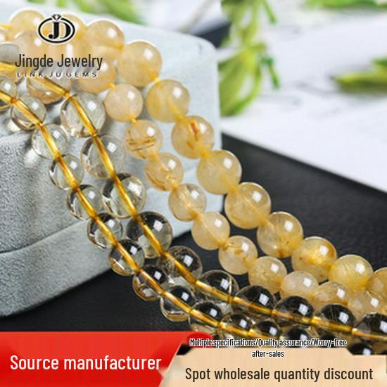 Jingde Transparent Morganite Round Beads - Candy Color Crystal DIY Jewelry Accessories