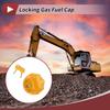 HEROFFIX TRINITY EXCAVATOR LOCK GAS CAP WITH 2 KEYS Silver-Tone Red Yellow
