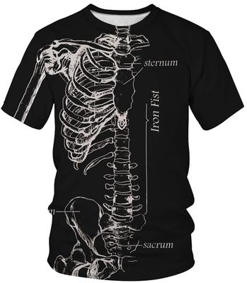 Amade Short Sleeve Crew Neck Original Skull Street Matching Cut and 1 Shirt Men's T-Shirt, Black, Print, B-Style, Style, Sew, Summer, JP069-B05-3L,