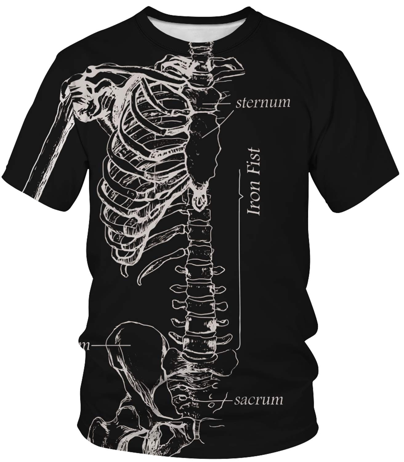 

Amade Short Sleeve Crew Neck Original Skull Street Matching Cut and 1 Shirt Men s T-Shirt, Black, Print, B-Style, Style, Sew, Summer, JP069-B05-3L,