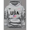 American Flag Print Hoodie, Men's Fleece Sweatshirt, Unisex Casual Pullover, Student/couple Style, Fashionable Sweatshirt.