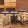 Tea Can Glass Storage Jar - Large Capacity, Sealed Nut/Snack Jar with Print