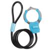 Master Lock Bicycle 8mm 1m Cable 8275JADPROBLU, Blue, Lock, Keyed, Handcuff-Style, Compact, Self-Coiling, Vinyl-Coated, Cable, Length, Anti-Theft