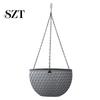 Flower Hanger Hanging Basket Imitation Honeycomb Self Water Absorption Plant Pot Waterproof Outdoor Resin for Garden