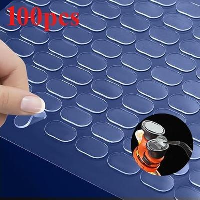 100pcs Transparent Double-Sided Tape Pads - Non-Marking, Anti-Skid Adhesive for DIY Projects & Model Car Decor Double