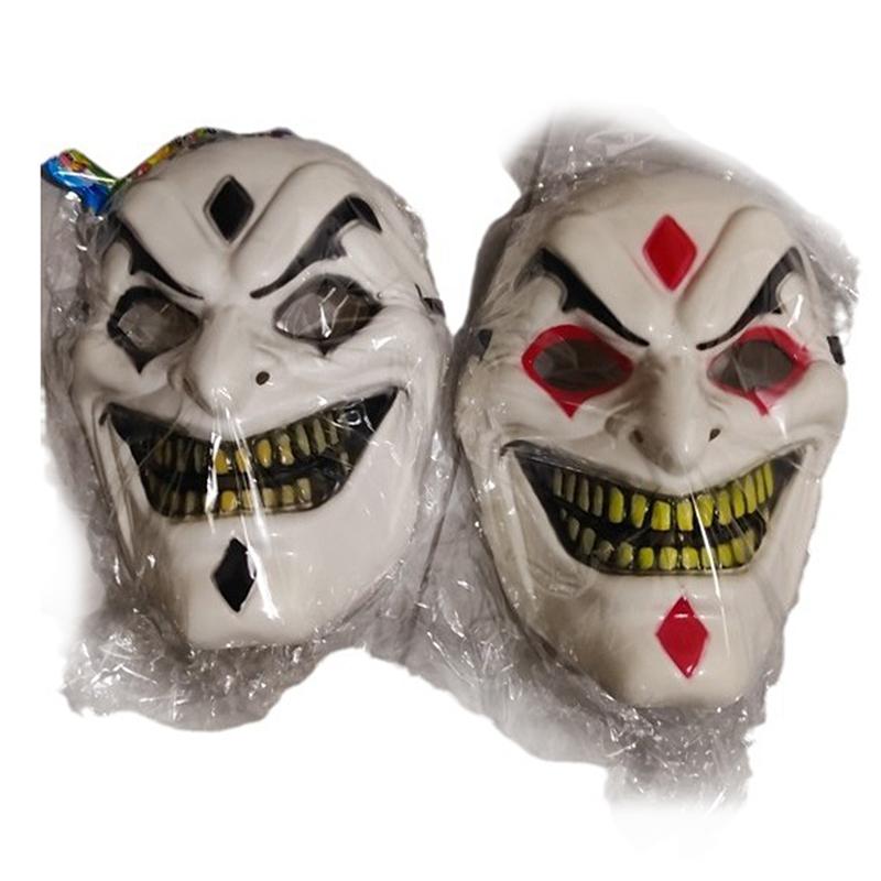 New Joker Full Face Mask Funny Big Gold Teeth Smiling Face Mask Cool Boy Headgear Halloween Cosplay Props