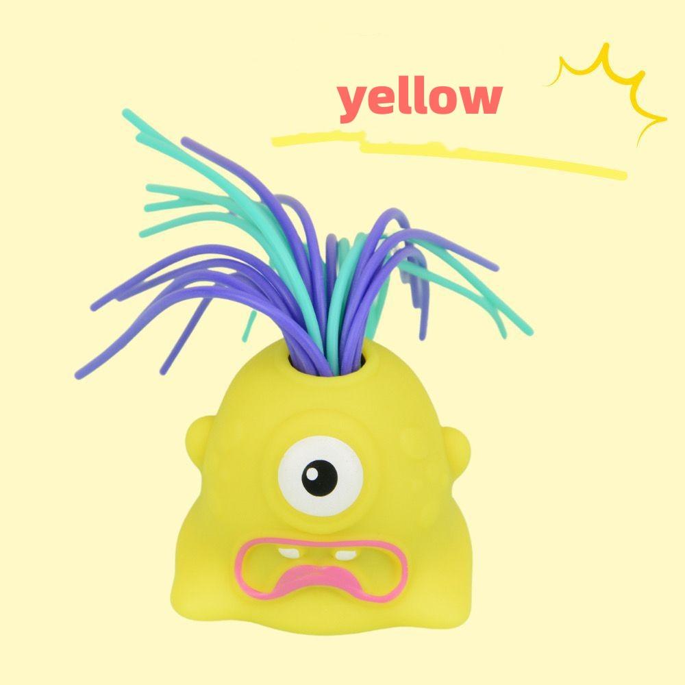

Творческая новинка, забавная игрушка-монстр, тянущая за волосы, кричащая игрушка-монстр, шалость, звуковая игрушка для детей, декомпрессионные игрушки жёлтый