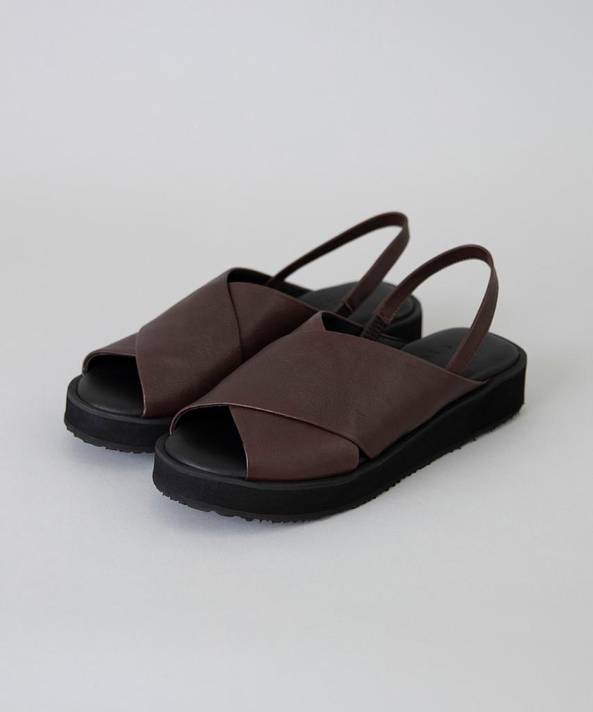 Heenn Hug Me Platform Sandals. Brown