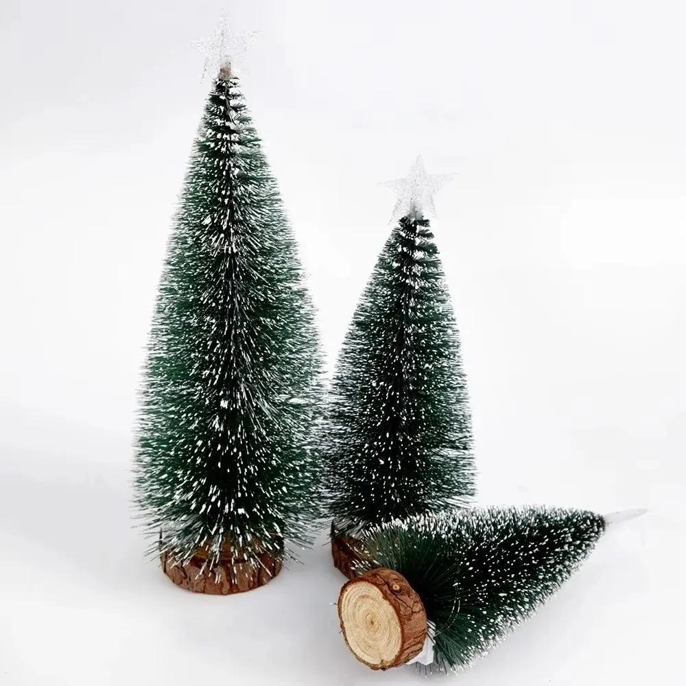 New Plastic Xmas Tree Cedar Mini Christmas Tree Glowing Wood Cedar Needle Tree Xmas